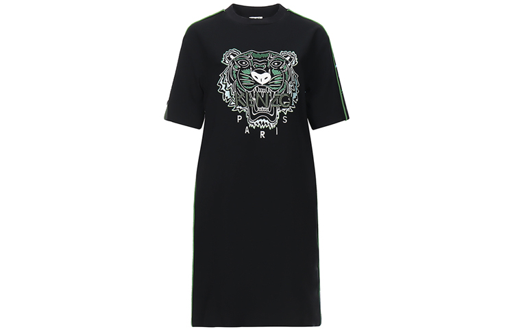 Order (W) KENZO 黑色花卉背面印花连衣裙 FA5-2RO193-5AC-59