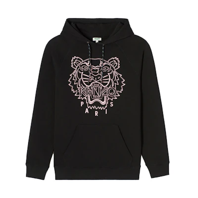 (Women) KENZO Black Hoodie with Embroidered Tiger Head F96-2SW864-4X5-99