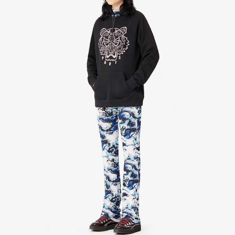Details for (Women) KENZO Black Hoodie with Embroidered Tiger Head F96-2SW864-4X5-99