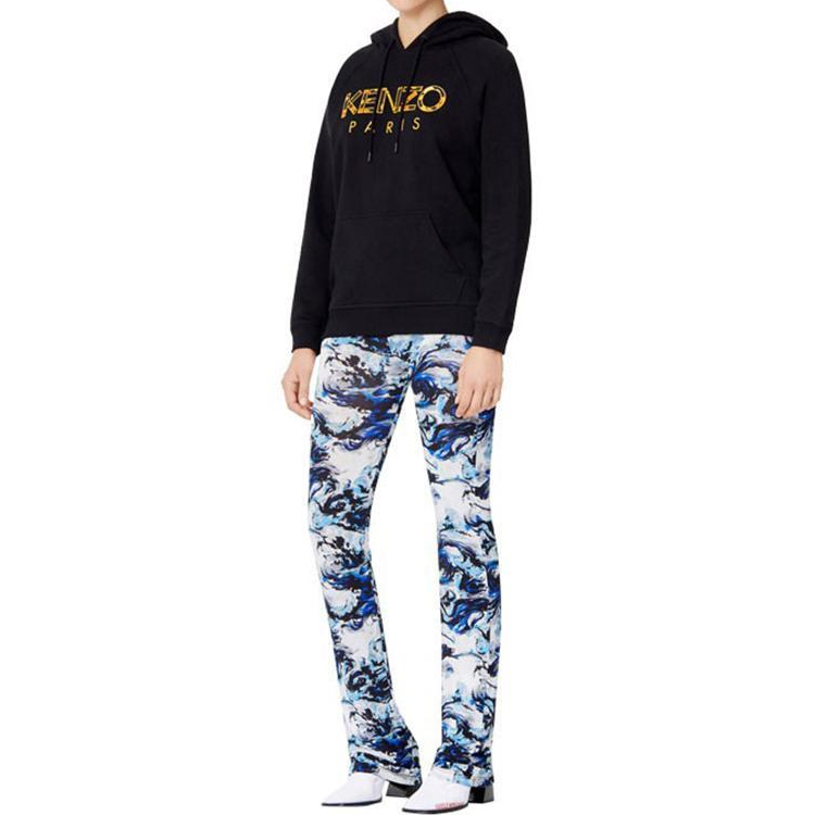 Purchase (W) Kenzo 黑色连帽衫 带标志设计 棉质 F96-2SW760-962-99