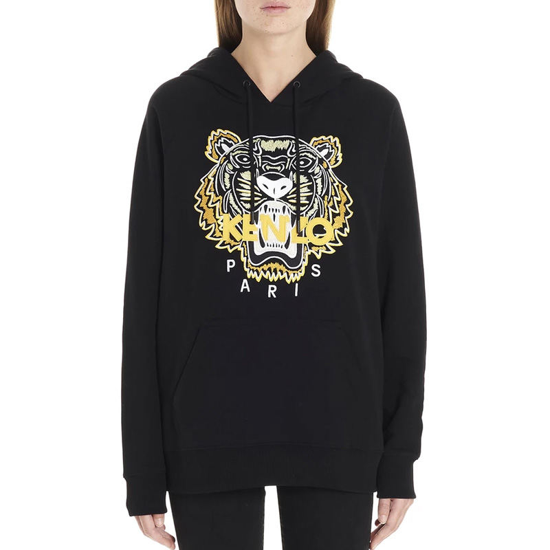 Shop (W) Kenzo黑色虎头刺绣连帽衫 F962SW8834XA-99B