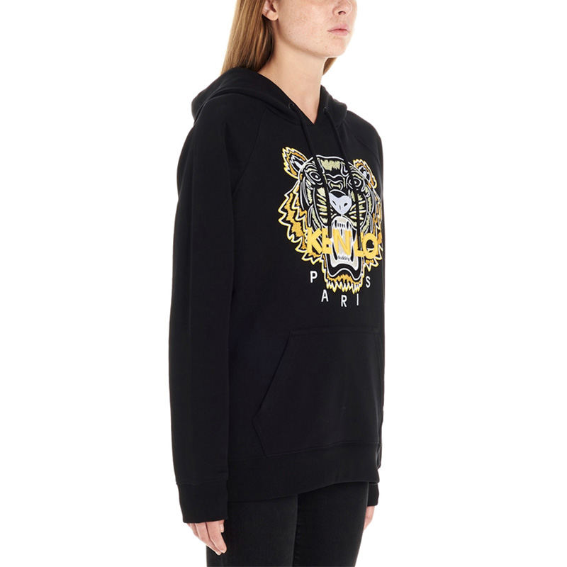 Purchase (W) Kenzo黑色虎头刺绣连帽衫 F962SW8834XA-99B