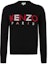 Order (W) KENZO Sweater Hitam Rajut dengan Warna Blok dan Cetak Huruf. FA52PU507808-99-1