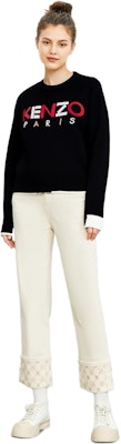 (W) KENZO Sweater Hitam Rajut dengan Warna Blok dan Cetak Huruf. FA52PU507808-99-1 Shop (W) KENZO Sweater Hitam Rajut dengan Warna Blok dan Cetak Huruf. FA52PU507808-99-1
