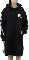 (Women) KENZO Black Kung Fu Mouse Graphic Hoodie Dress FA52RO7544Z5-99 (Women) KENZO Black Kung Fu Mouse Graphic Hoodie Dress FA52RO7544Z5-99
