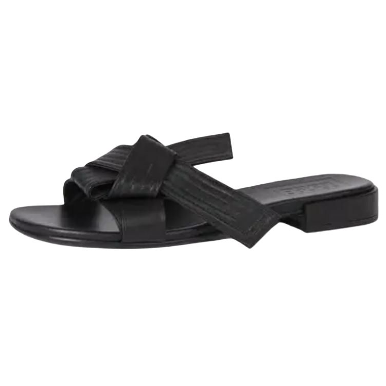 (Women) KENZO Black Leather Slip-On Slide Sandals FE52ES021L78.99