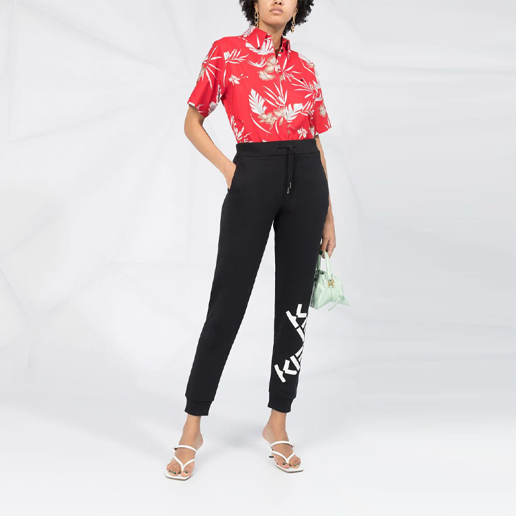 Purchase (W) KENZO 黑色標誌印花運動長褲 FA62PA7224MS-99