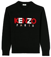 (Women) KENZO Black Long Sleeve Pullover Knitted Sweatshirt FA5-2PU507-808-99 (Women) KENZO Black Long Sleeve Pullover Knitted Sweatshirt FA5-2PU507-808-99