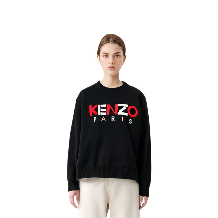 Purchase (W) KENZO 黑色長袖針織套頭衛衣 FA5-2PU507-808-99