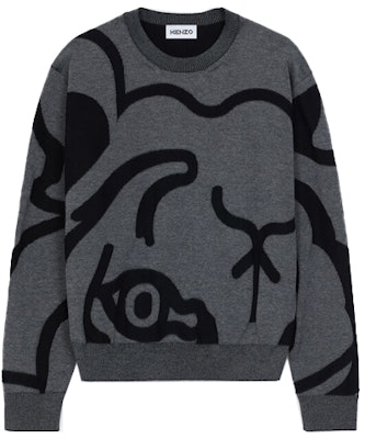 (W) KENZO 黑色印花套頭連帽衫毛衣。 FB52PU5863TC-98 Buy (W) KENZO 黑色印花套頭連帽衫毛衣。 FB52PU5863TC-98