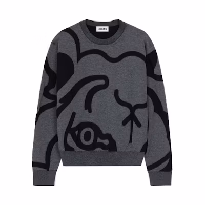 (Women) KENZO Black Printed Pullover Hoodie Sweater. FB52PU5863TC-98