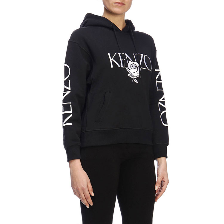 Details for (W) Kenzo 黑色玫瑰标志连帽卫衣 F952SW780952-99