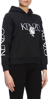 (W) Kenzo 黑色玫瑰标志连帽卫衣 F952SW780952-99 Details for (W) Kenzo 黑色玫瑰标志连帽卫衣 F952SW780952-99