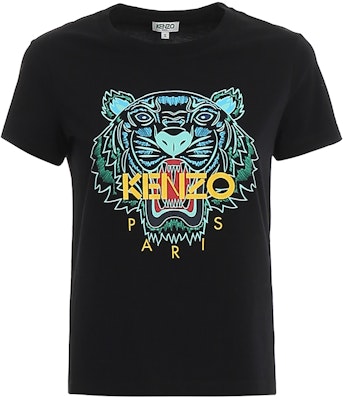 (W) KENZO Camiseta Negra de Manga Corta con Gráfico de Cabeza de Tigre. FA52TS7214YB-99B Buy (W) KENZO Camiseta Negra de Manga Corta con Gráfico de Cabeza de Tigre. FA52TS7214YB-99B
