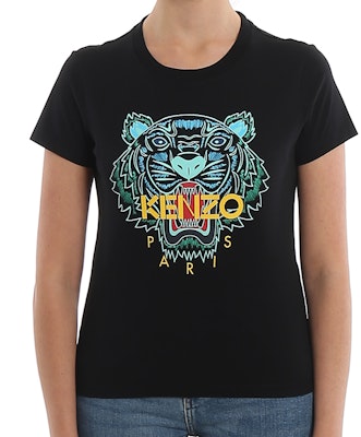 (W) KENZO Camiseta Negra de Manga Corta con Gráfico de Cabeza de Tigre. FA52TS7214YB-99B Lookbook (W) KENZO Camiseta Negra de Manga Corta con Gráfico de Cabeza de Tigre. FA52TS7214YB-99B