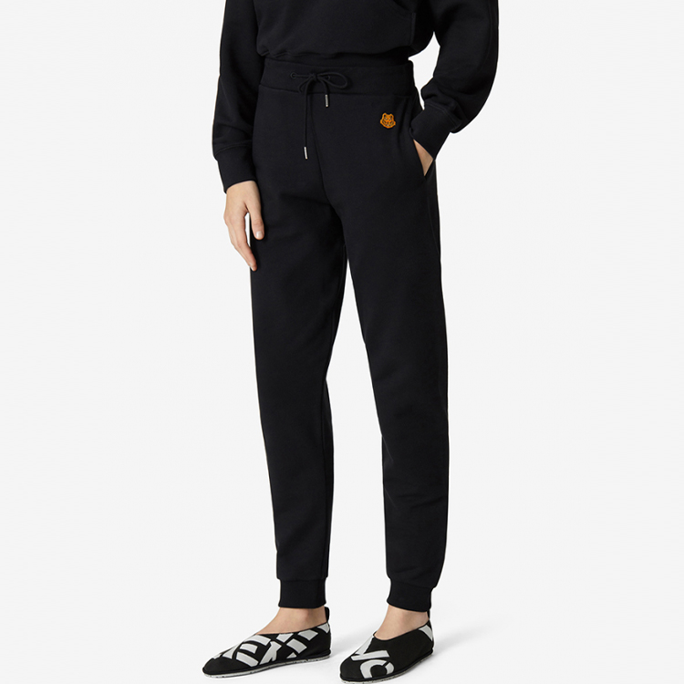 Details for (W) KENZO 黑色刺繡小虎頭設計運動長褲 FB52PA7224ML-99