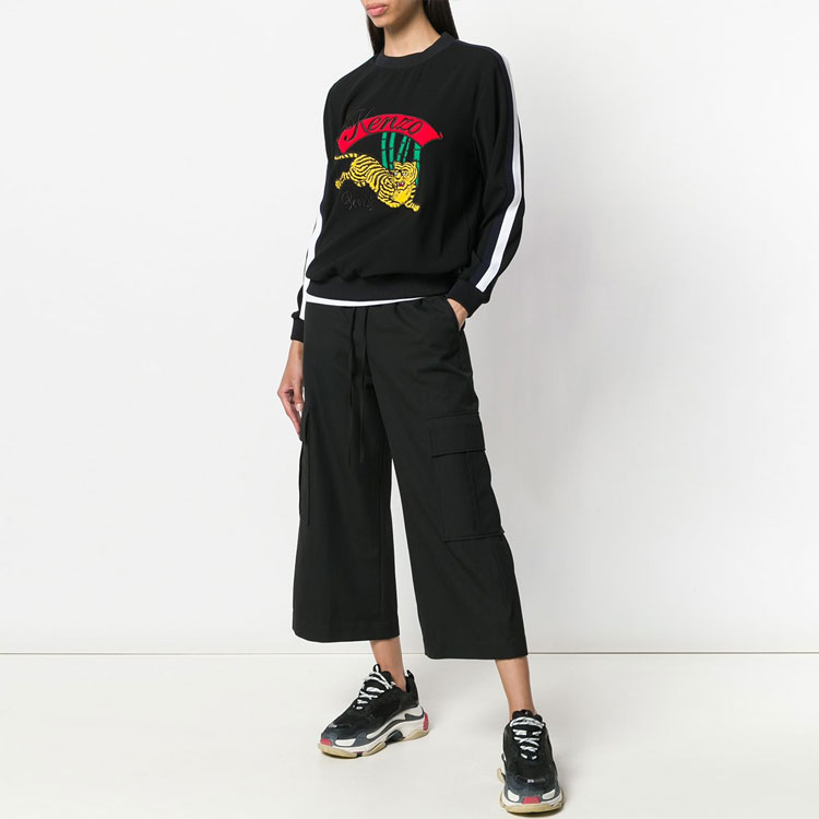 Shop (W) KENZO 黑色竹虎印花運動衫 F862TO1205AC-99