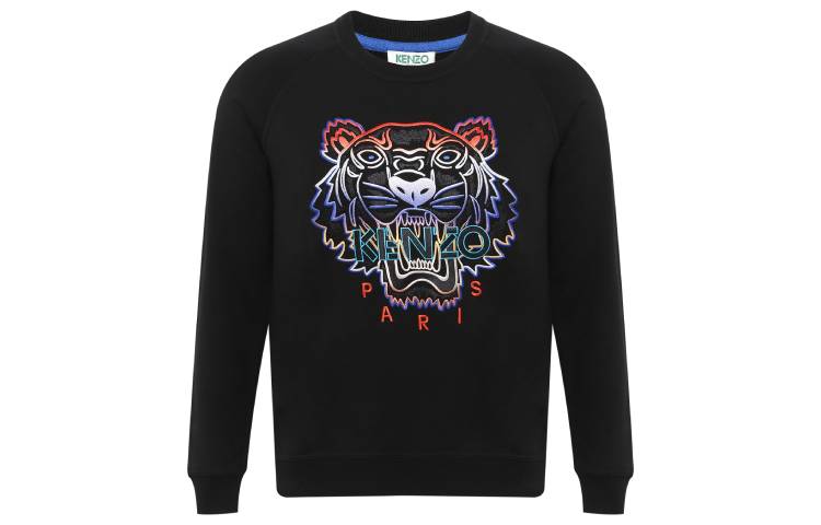 (Women) Kenzo Black Sweatshirt with Colorful Embroidered Tiger Head F962SW8074XE-99 圖 2