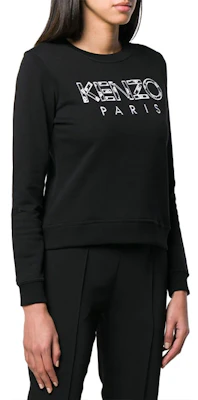 (Women) Kenzo Black Sweatshirt with Leopard Print Logo F952SW775952-99 Lookbook (Women) Kenzo Black Sweatshirt with Leopard Print Logo F952SW775952-99