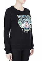 (W) 겐조 블랙 타이거 자수 크루넥 코튼 스웻셔츠 FA5-2SW705-4XA-99 Details for (W) 겐조 블랙 타이거 자수 크루넥 코튼 스웻셔츠 FA5-2SW705-4XA-99