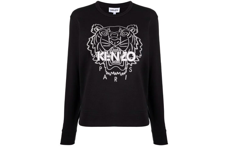 (Women) KENZO Black Tiger Embroidered Crewneck Sweatshirt FB62SW8204XH-99