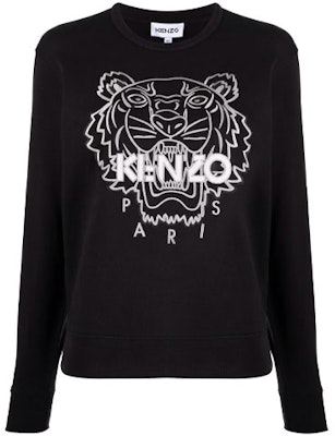 (W) KENZO 黑色刺繡虎頭圓領衛衣 FB62SW8204XH-99 Order (W) KENZO 黑色刺繡虎頭圓領衛衣 FB62SW8204XH-99