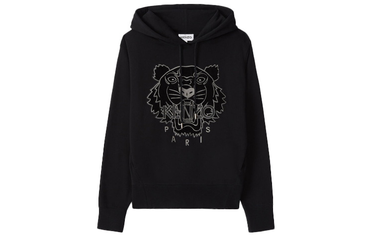 Order (Women) KENZO Black Tiger Embroidered Logo Hoodie FA62SW8714XJ-99