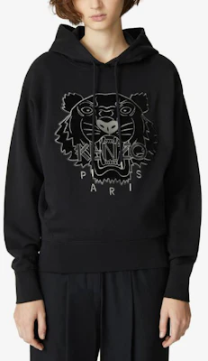 (Women) KENZO Black Tiger Embroidered Logo Hoodie FA62SW8714XJ-99 Shop (Women) KENZO Black Tiger Embroidered Logo Hoodie FA62SW8714XJ-99