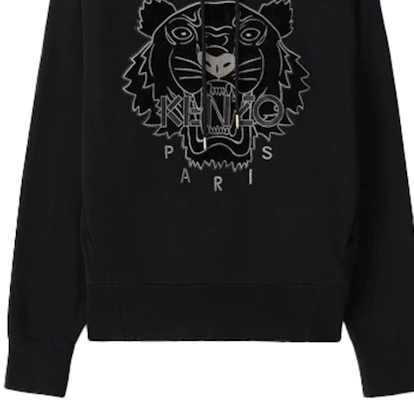 (Women) KENZO Black Tiger Embroidered Logo Hoodie FA62SW8714XJ-99 Sizing (Women) KENZO Black Tiger Embroidered Logo Hoodie FA62SW8714XJ-99