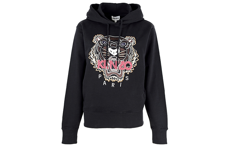 Order (Women) KENZO Black Tiger Embroidered Pullover Hoodie 2SW8714XA-99