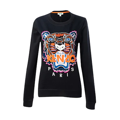 (Women) KENZO Black Tiger Embroidered Sweatshirt 762SW7054XPJW-99