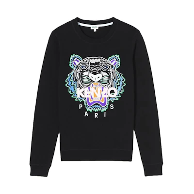 (Women) KENZO Black Tiger Head Crewneck Sweatshirt F852SW7054XA-99