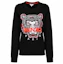 Buy (Women) Kenzo Black Tiger Head Embroidered Pullover Sweatshirt F962SW7054XA-99A