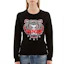Purchase (Women) Kenzo Black Tiger Head Embroidered Pullover Sweatshirt F962SW7054XA-99A