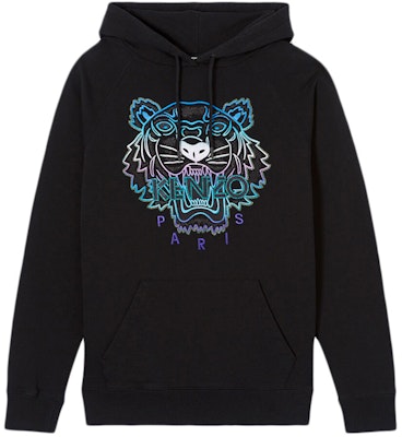 (Women) KENZO Black Tiger Head Hoodie Sweatshirt F962SW7704X7-99 Buy (Women) KENZO Black Tiger Head Hoodie Sweatshirt F962SW7704X7-99