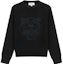 Order (W) KENZO ブラックウールセーター タイガーヘッド刺繍入り FA62PU5303XA-99