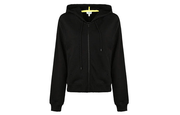 (Women) KENZO Black Zip-Up Hoodie with Embroidered Tiger Head on Back F962BL7214XA-99 圖 3