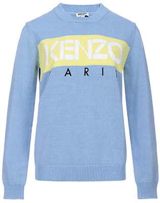 (W) KENZO 蓝色棉质圆领Logo毛衣 F952TO573808-64 Buy (W) KENZO 蓝色棉质圆领Logo毛衣 F952TO573808-64