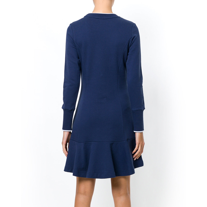 Purchase (W) KENZO 蓝色刺绣虎头长袖A字连衣裙 F762RO814952-77