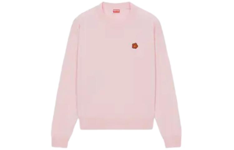 Order (W) ケンゾー ボケ フラワー 刺繍 ウール ジャンパー ピンク クルーネック セーター FD52PU3813LB-34