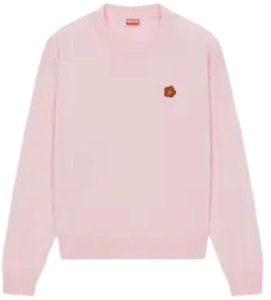 (W) ケンゾー ボケ フラワー 刺繍 ウール ジャンパー ピンク クルーネック セーター FD52PU3813LB-34 Order (W) ケンゾー ボケ フラワー 刺繍 ウール ジャンパー ピンク クルーネック セーター FD52PU3813LB-34