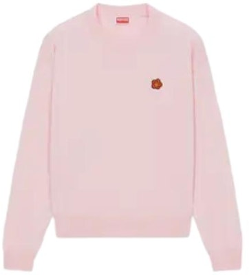 (W) ケンゾー ボケ フラワー 刺繍 ウール ジャンパー ピンク クルーネック セーター FD52PU3813LB-34 Order (W) ケンゾー ボケ フラワー 刺繍 ウール ジャンパー ピンク クルーネック セーター FD52PU3813LB-34