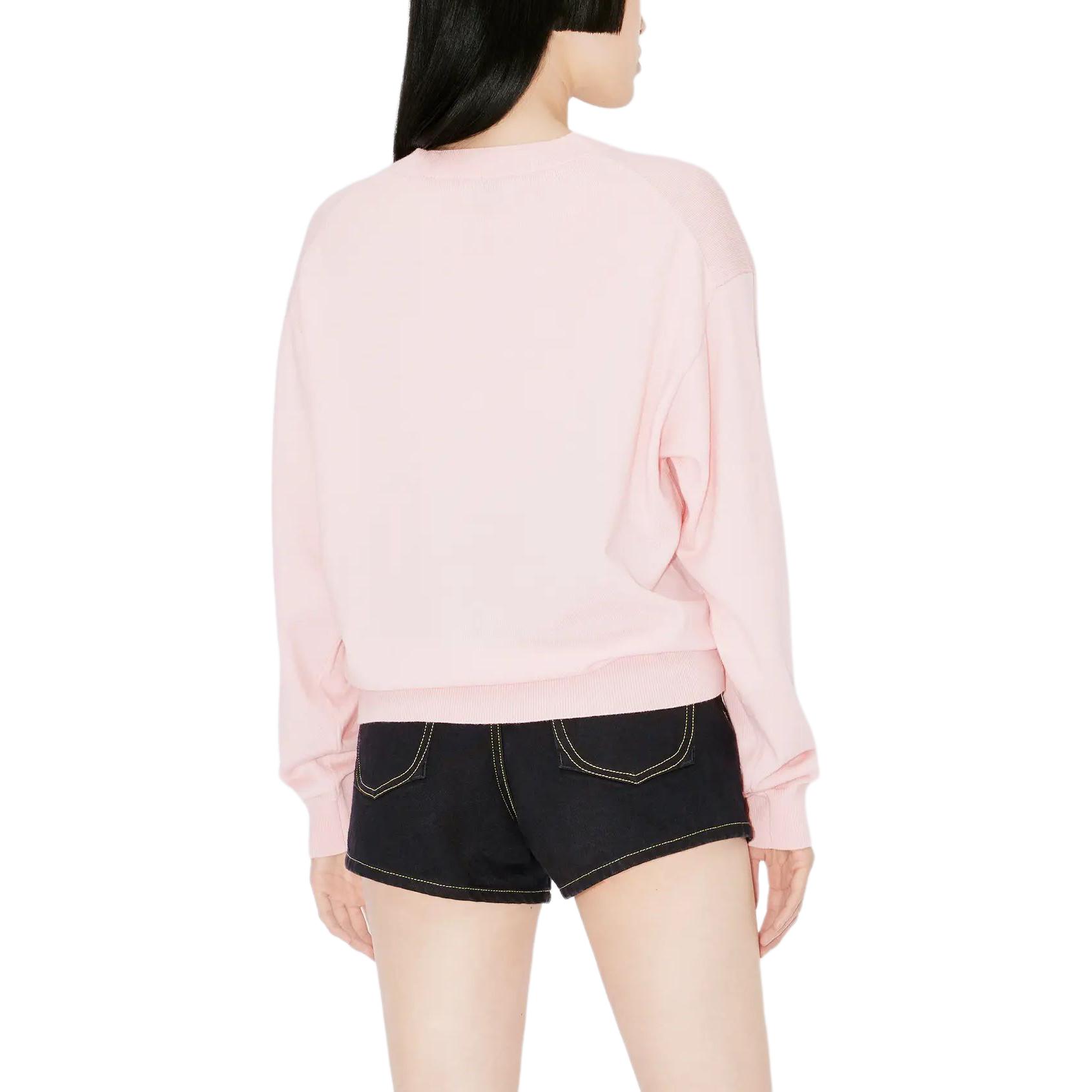 Details for (W) ケンゾー ボケ フラワー 刺繍 ウール ジャンパー ピンク クルーネック セーター FD52PU3813LB-34