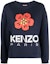 Order (Women) KENZO BOKE Flower Logo Print Crewneck Sweatshirt Blue SS23 Collection. FD52SW0364ME-77