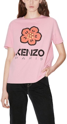 (W) KENZO Boke Flower SS23 T-Shirt Cetak Huruf Bunga Pink. FD52TS0394SO-30 Shop (W) KENZO Boke Flower SS23 T-Shirt Cetak Huruf Bunga Pink. FD52TS0394SO-30