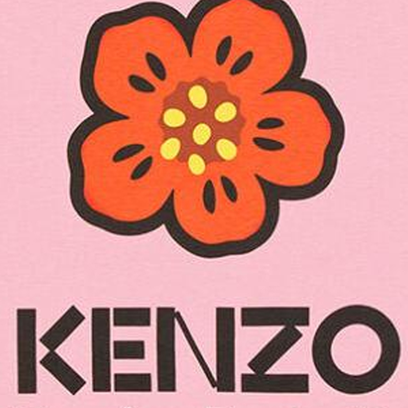 Cheap (W) KENZO Boke Flower SS23 T-Shirt Cetak Huruf Bunga Pink. FD52TS0394SO-30