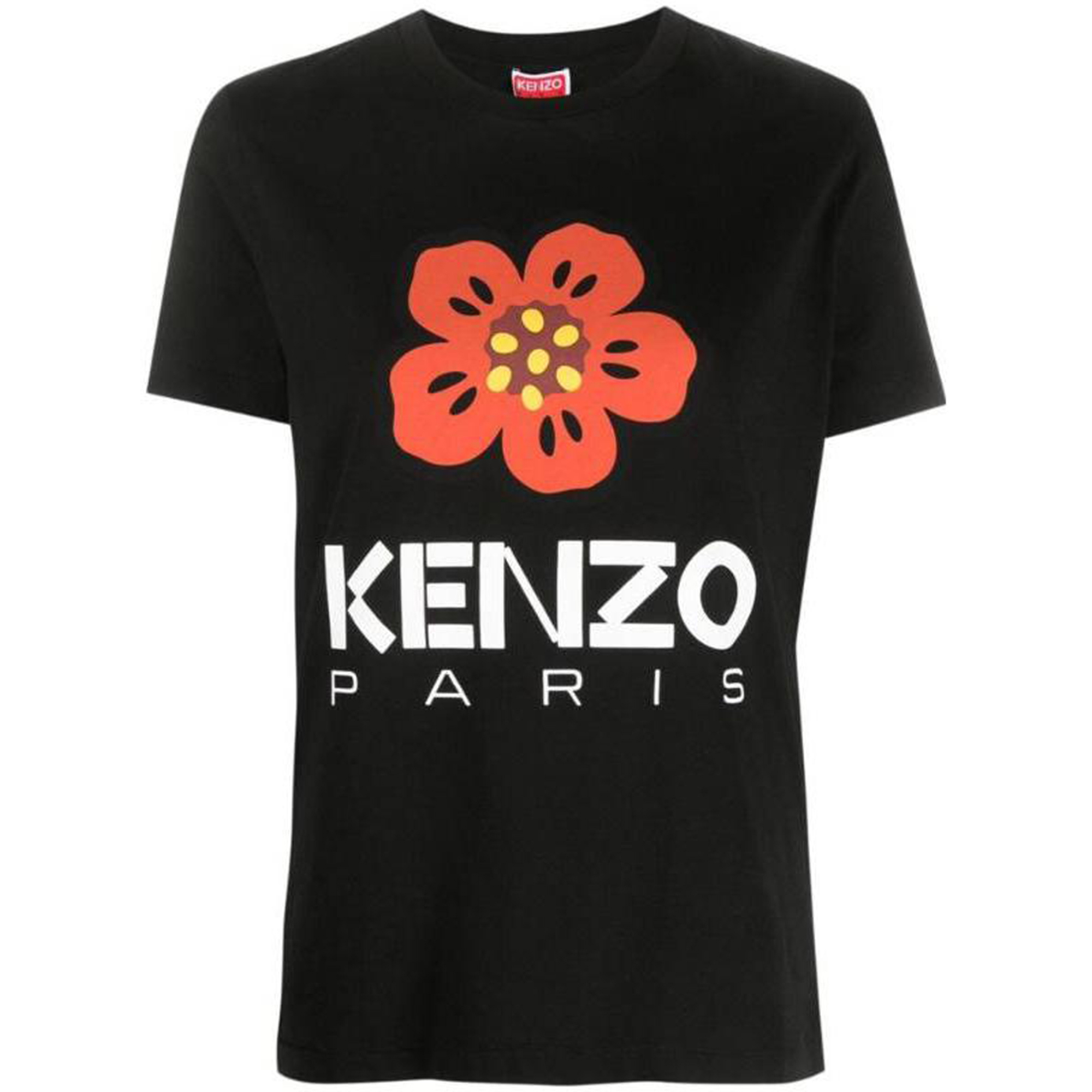 (Women) KENZO Boke Flower SS23  Floral Letter Tee Black. FD52TS0394SO-99J
