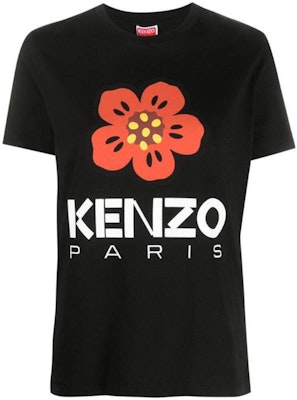 (W) KENZO Boke 花 SS23 花卉字母黑色短袖 T 恤 FD52TS0394SO-99J Buy (W) KENZO Boke 花 SS23 花卉字母黑色短袖 T 恤 FD52TS0394SO-99J
