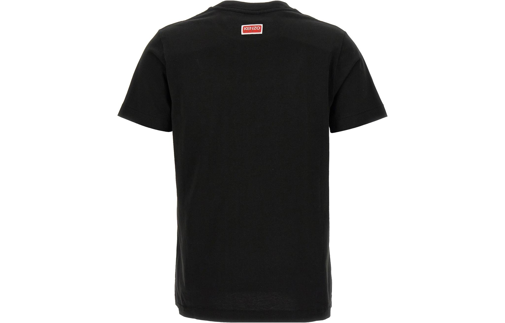 Lookbook (W) KENZO Boke 花 SS23 花卉字母黑色短袖 T 恤 FD52TS0394SO-99J