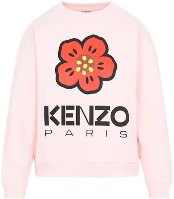 (W) KENZO Boke Flower SS23 Pink Logo Crewneck Sweatshirt Wanita. FD52SW0364ME-34 Buy (W) KENZO Boke Flower SS23 Pink Logo Crewneck Sweatshirt Wanita. FD52SW0364ME-34